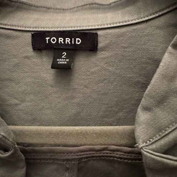 Torrid Gray Peplum Military Jacket - Picture 4 of 4